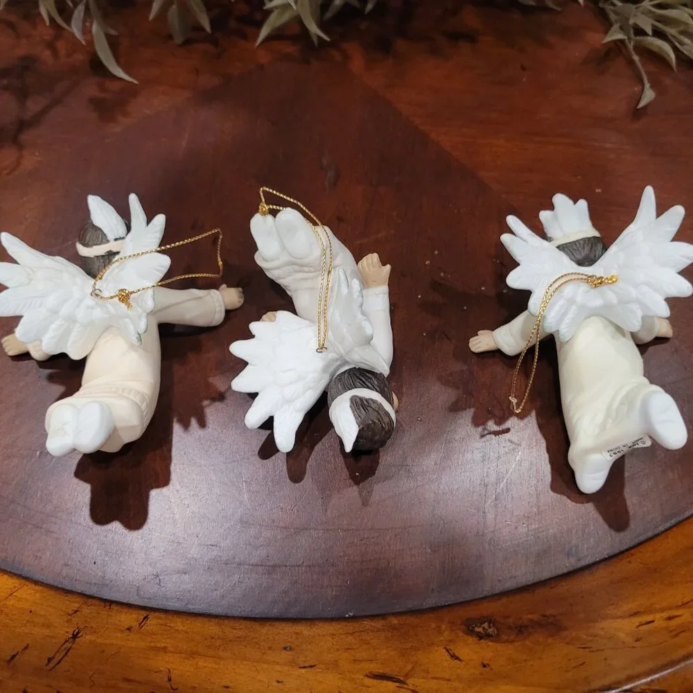1993 House of Lloyd Native American Angel Ornaments Porcelain